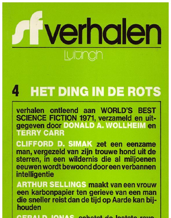 SF Verhalen 4 Het ding in de rots