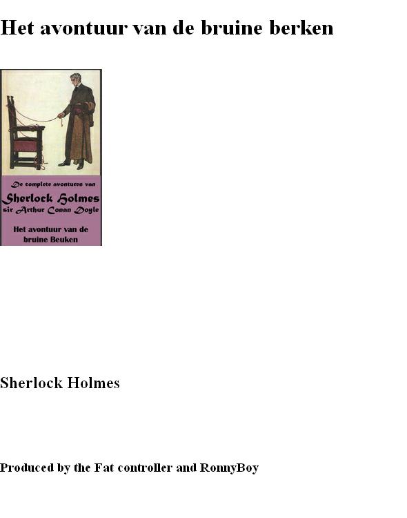 Sherlock Holmes 14 - Het Avontuur Van De Bruine Berken