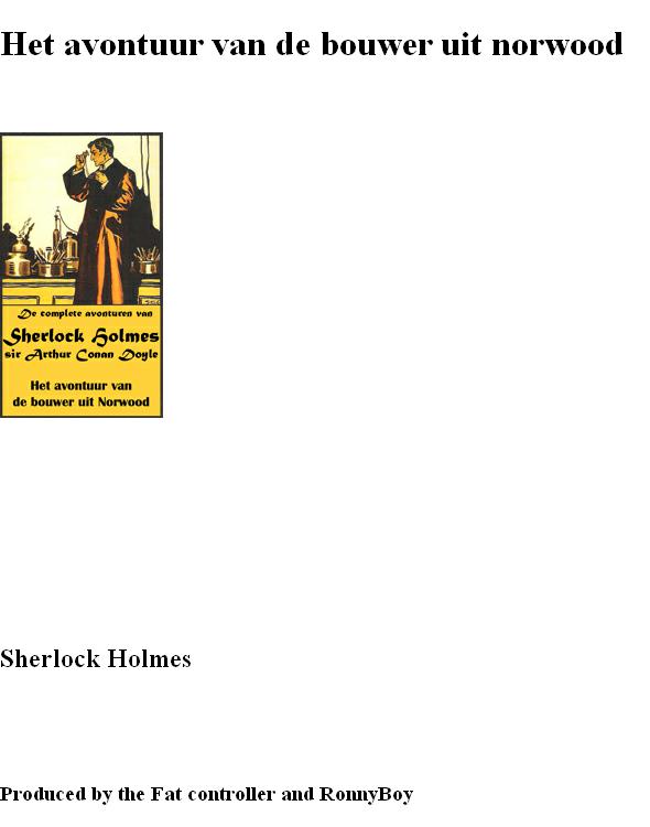 Sherlock Holmes 27 - Het Avontuur Van De Bouwer Uit Norwood
