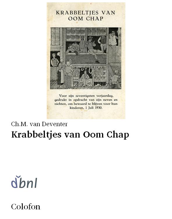 Krabbeltjes van Oom Chap