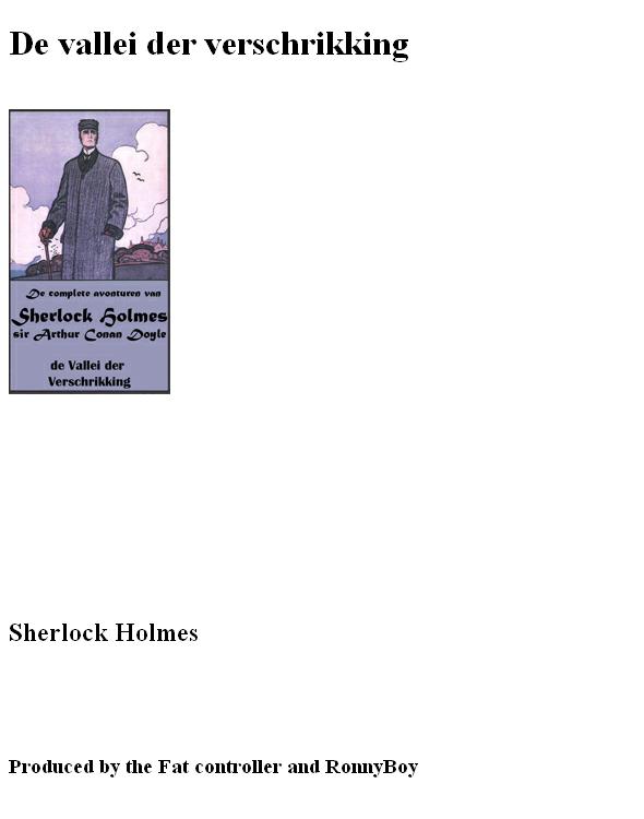Sherlock Holmes 40 - De Vallei Der Verschrikking