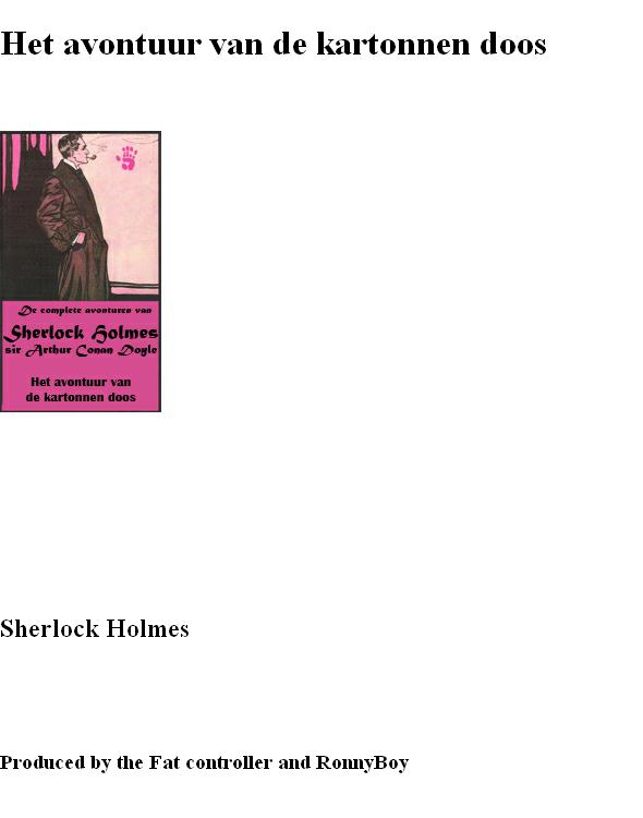 Sherlock Holmes 42 - Het Avontuur Van De Kartonnen Doos