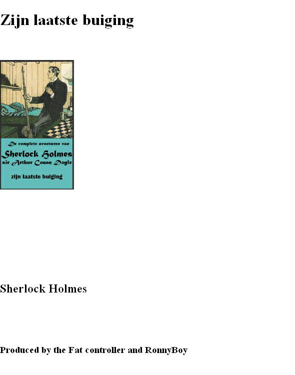 Sherlock Holmes 48 - Zijn Laatste Buiging