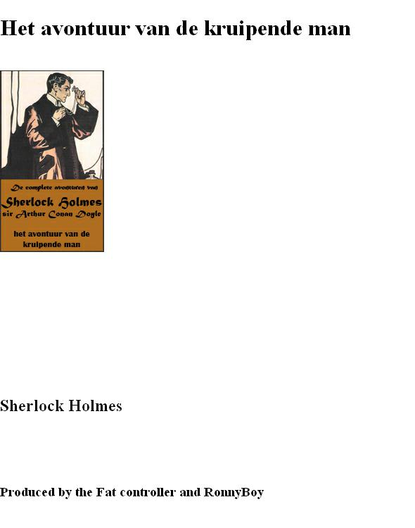 Sherlock Holmes 56 - Het Avontuur Van De Kruipende Man