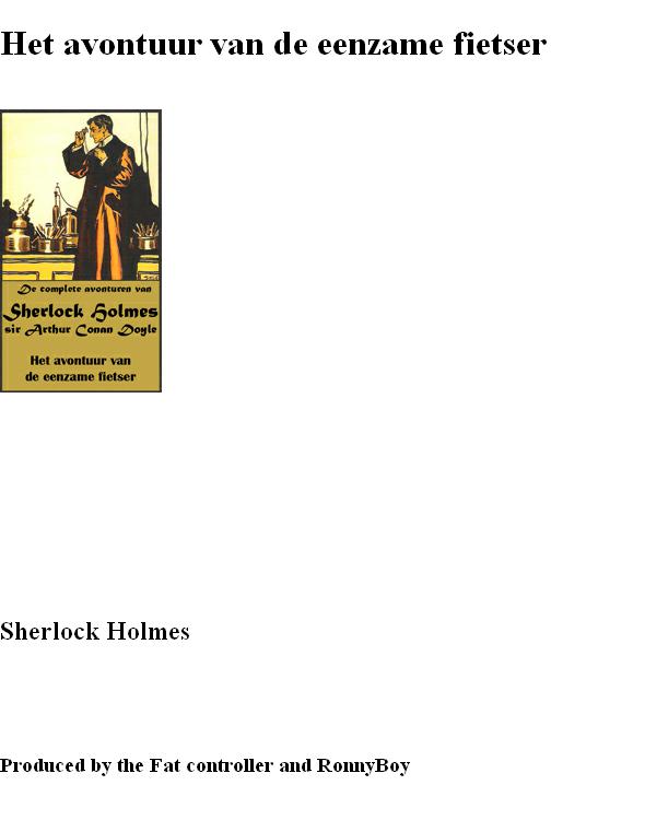 Sherlock Holmes 29 - Het Avontuur Van De Eenzame Fietser
