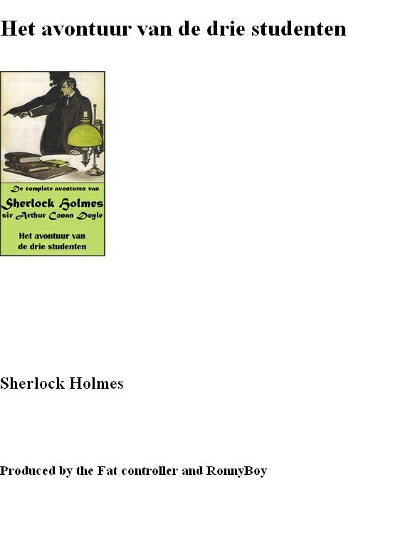 Sherlock Holmes 34 - Het Avontuur Van De Drie Studenten