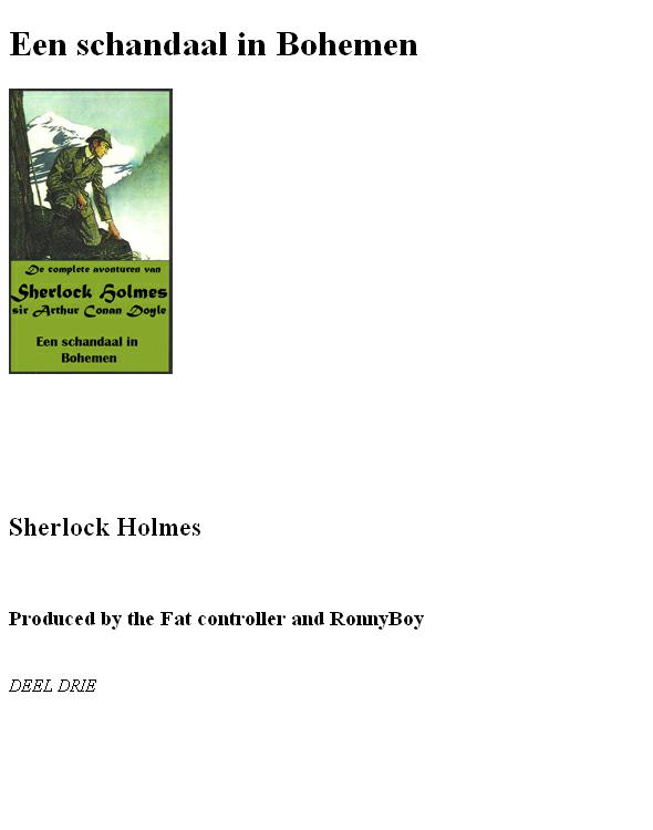 Sherlock Holmes 03 - Een Schandaal In Bohemen