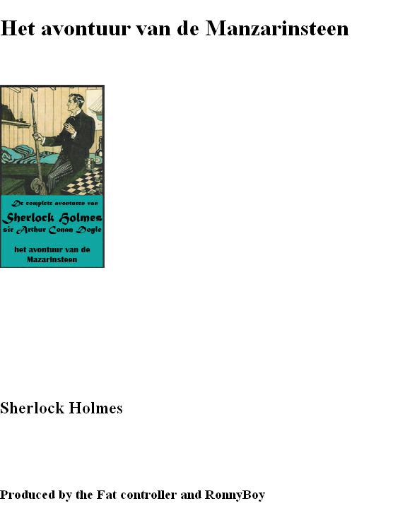 Sherlock Holmes 51 - Het Avontuur Van De Manzarinsteen