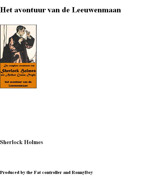 Sherlock Holmes 57 - Het Avontuur Van De Leeuwenmaan
