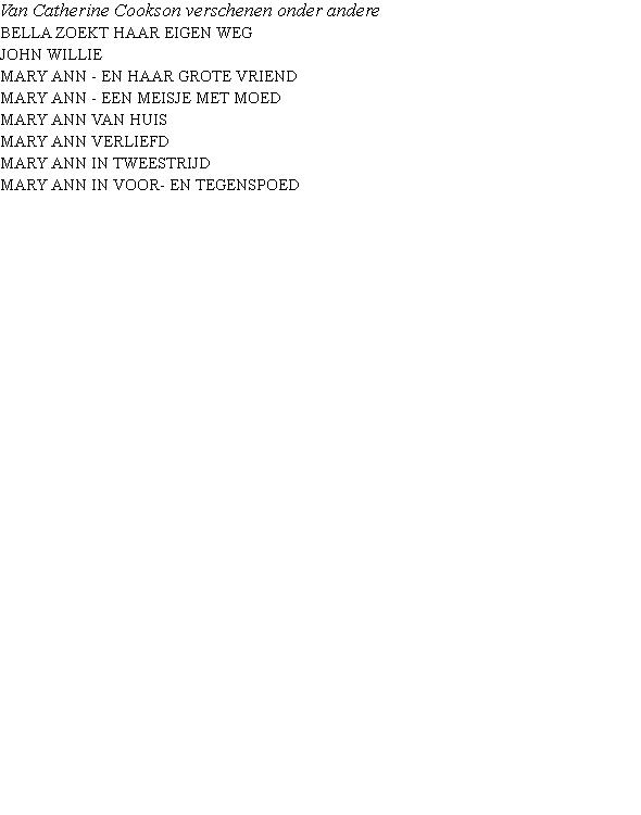 Mary Ann, in voor en tegenspoed