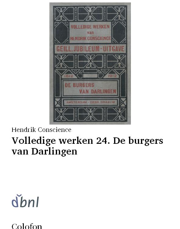 Volledige werken 24. De burgers van Darlingen