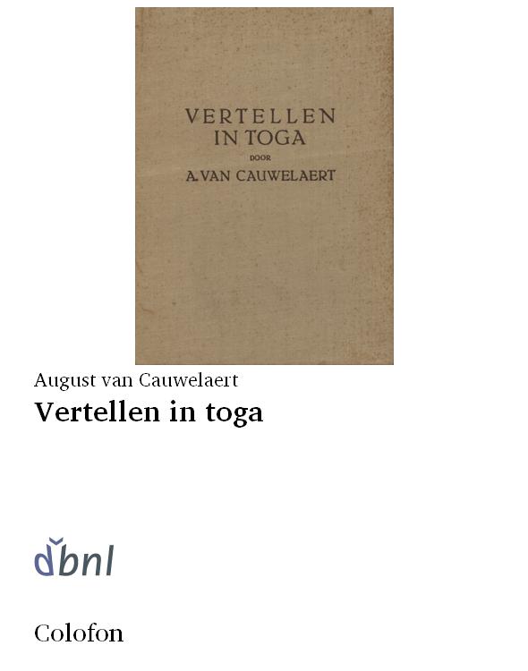 Vertellen in toga