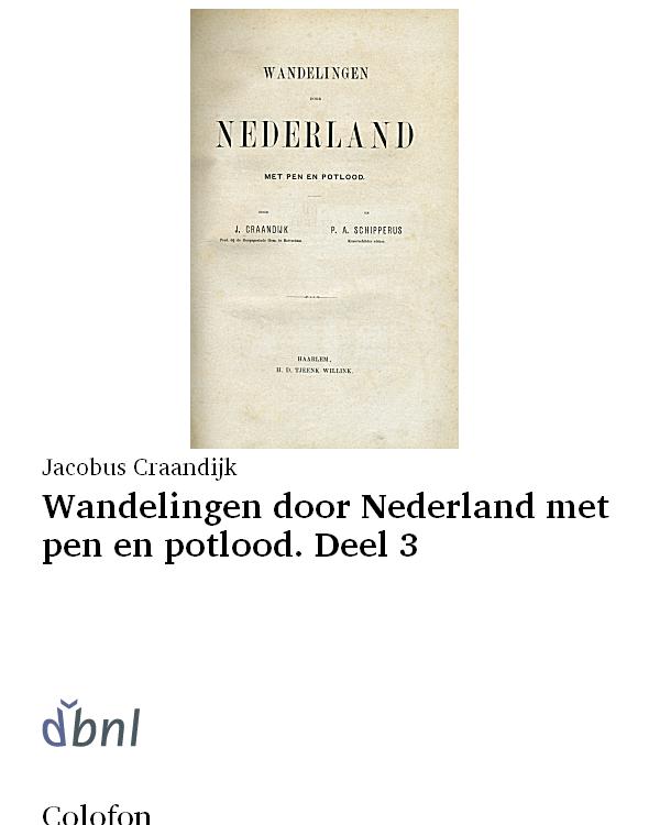 Wandelingen door Nederland met pen en potlood. Deel 3