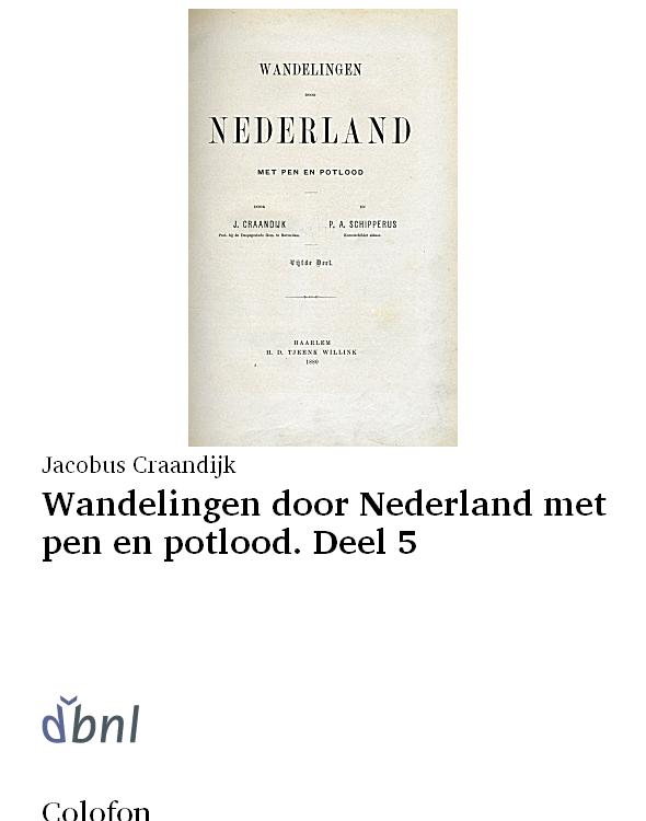 Wandelingen door Nederland met pen en potlood. Deel 5