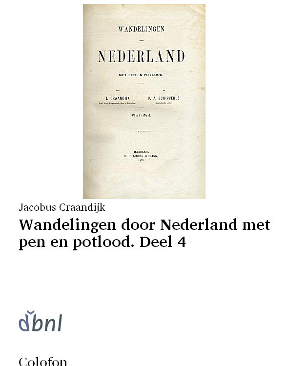 Wandelingen door Nederland met pen en potlood. Deel 4