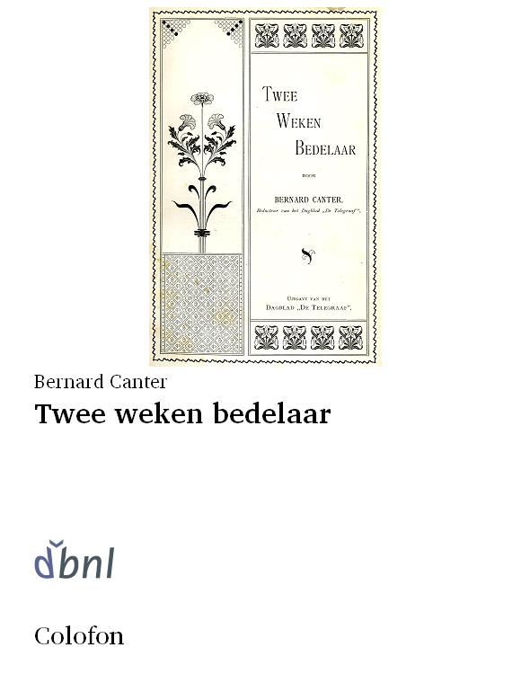 Twee weken bedelaar