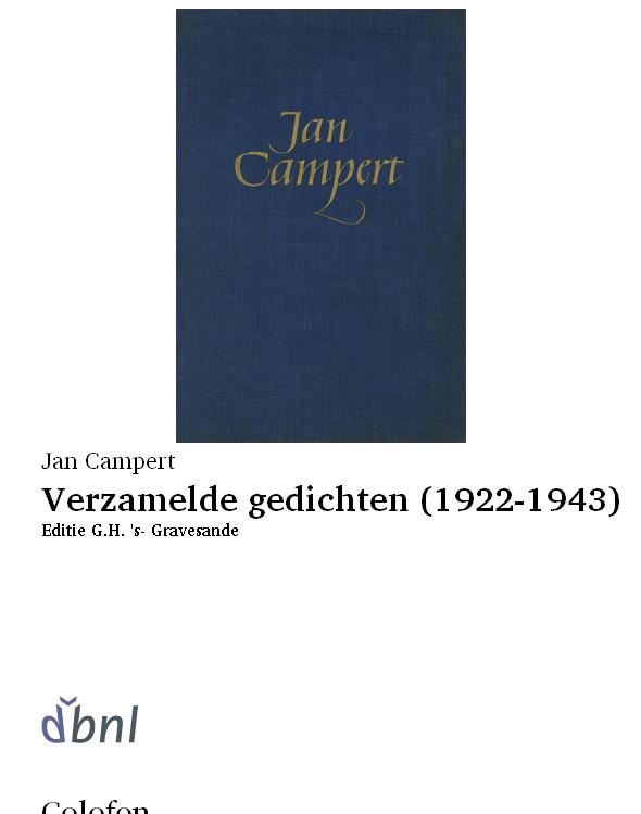 Verzamelde gedichten (1922-1943)