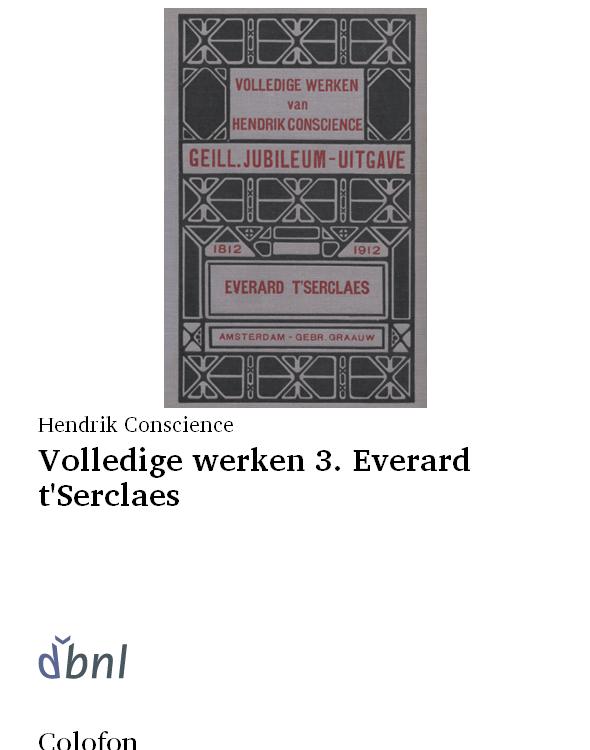 Volledige werken 3. Everard t'Serclaes