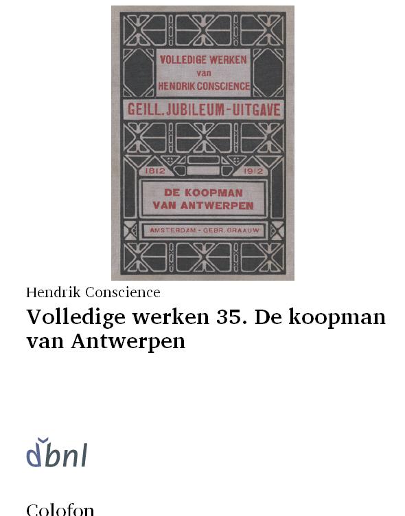 Volledige werken 35. De koopman van Antwerpen