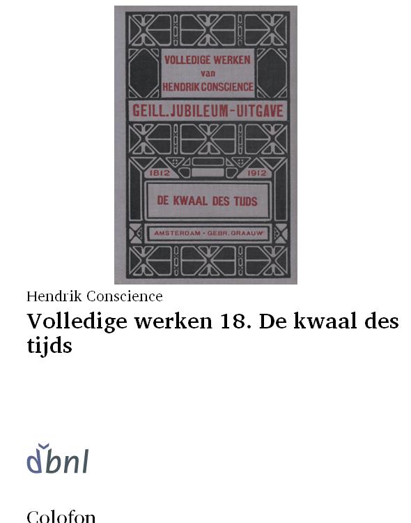 Volledige werken 18. De kwaal des tijds