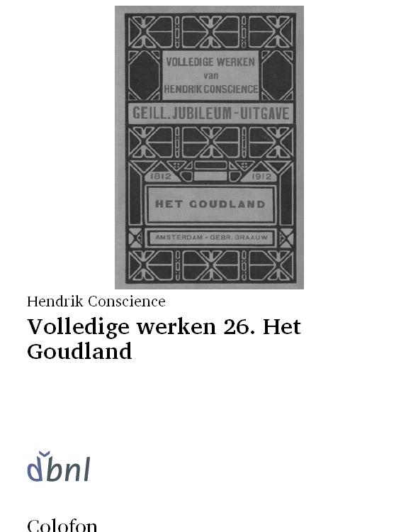 Volledige werken 26. Het Goudland