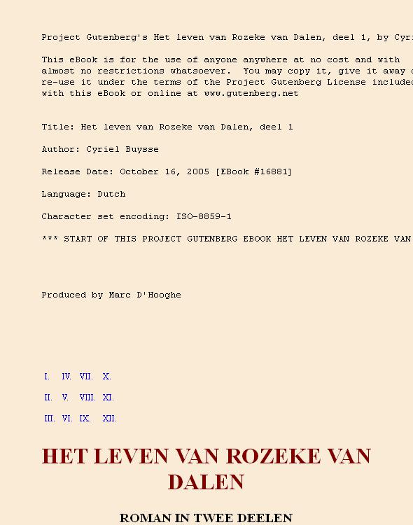 Het leven van Rozeke van Dalen, deel 1