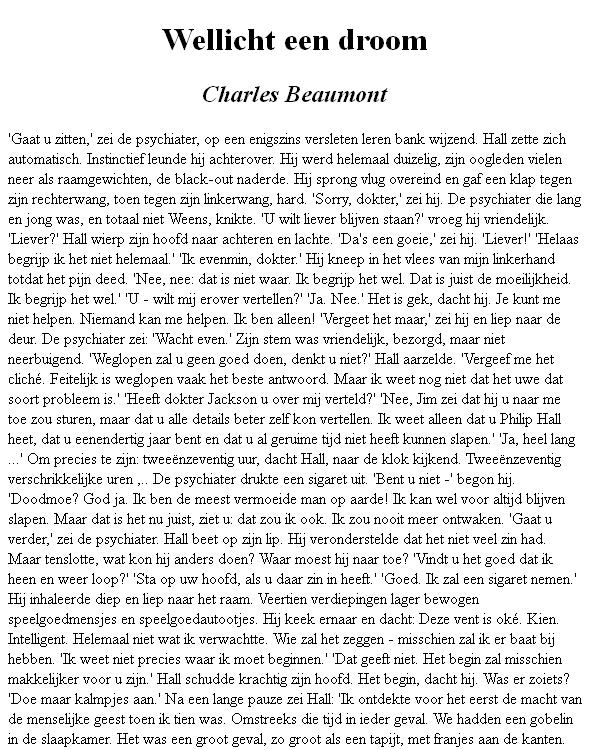 Wellicht een droom