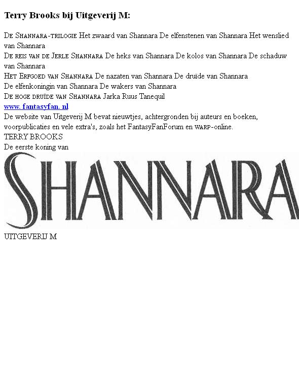 De eerste koning van Shannara