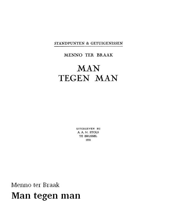 Man tegen man