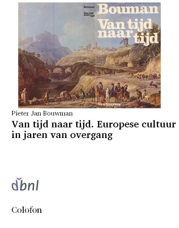 Van tijd naar tijd. Europese cultuur in jaren van overgang