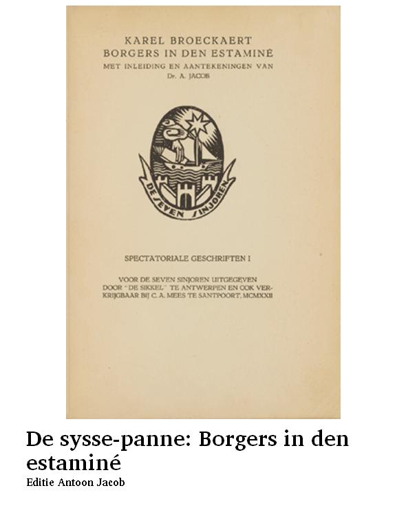 De sysse-panne: Borgers in den estaminé
