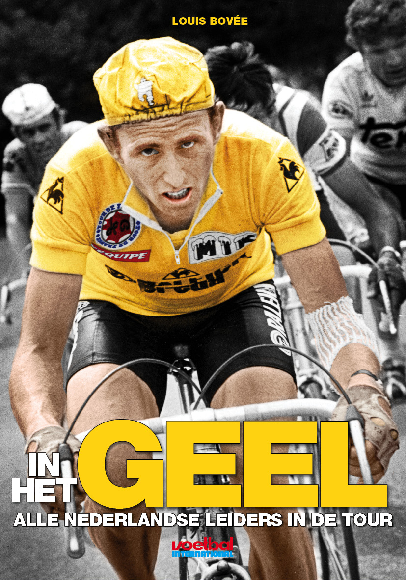 In het geel