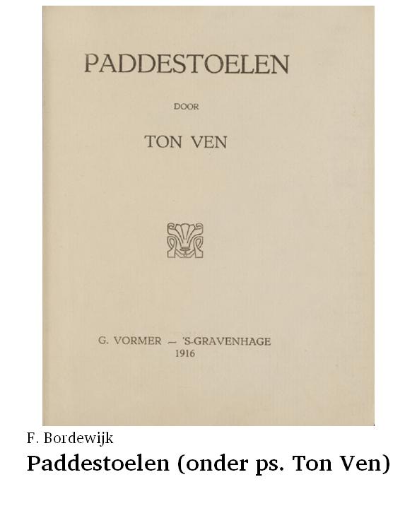 Paddestoelen (onder ps. Ton Ven)