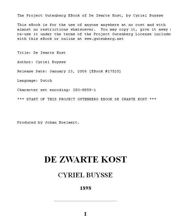 De Zwarte Kost