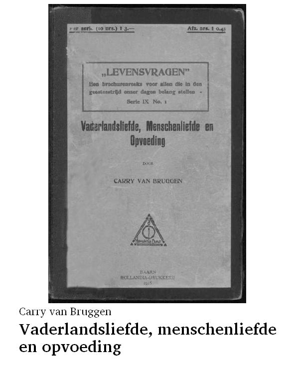 Vaderlandsliefde, menschenliefde en opvoeding