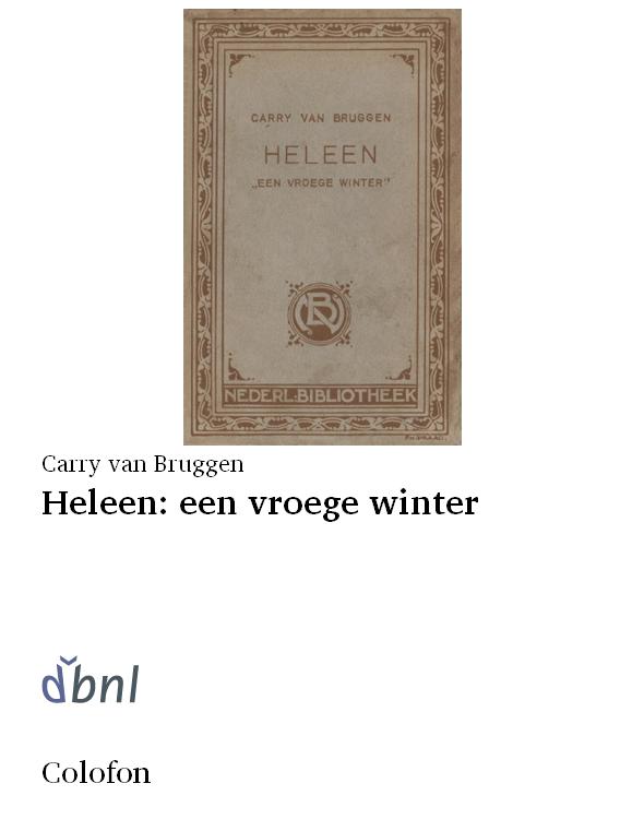 Heleen: een vroege winter