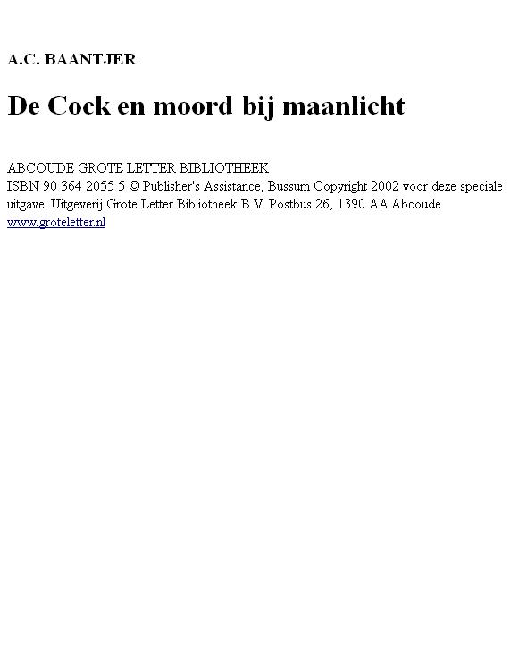 45 De Cock en de moord bij maanlicht