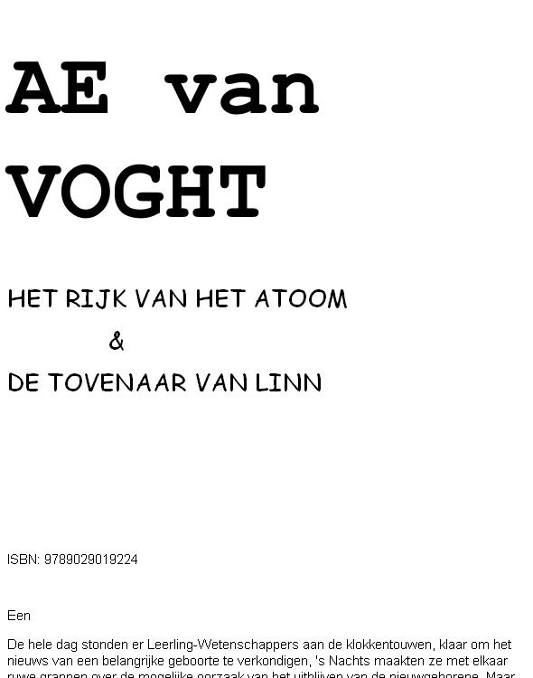 Het rijk van het atoom & De tovenaar van Linn