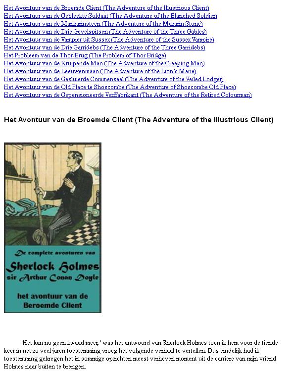 De Dossiers van Sherlock Holmes (The Case-Book of Sherlock Holmes)