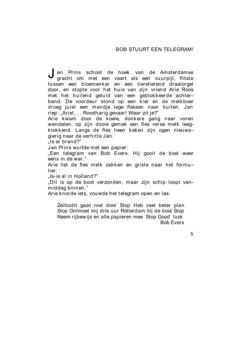 Bob stuurt een telegram