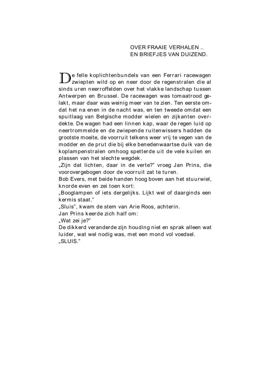 Over fraaie verhalen. en briefjes van