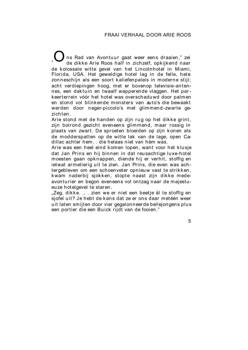 Fraai verhaal door Arie Roos
