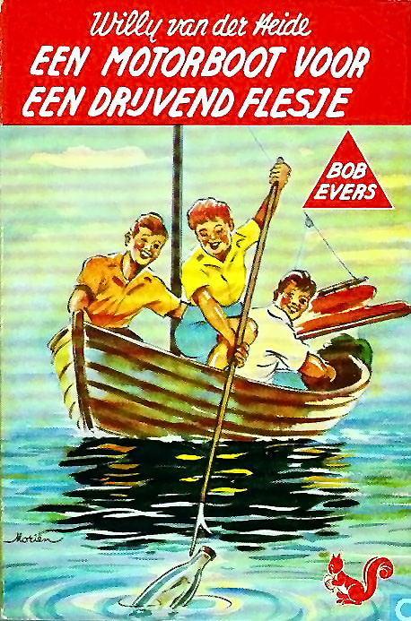 een motorboot voor een drijvend flesje
