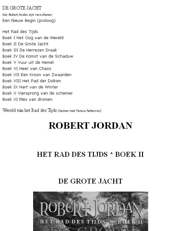 Het rad des tijds boek 02 - De Grote Jacht