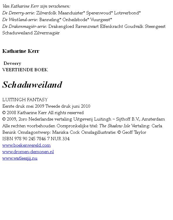 Deverry 14 - Schaduweiland