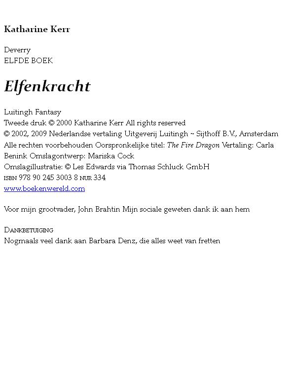 Deverry boek 11 - elfenkracht