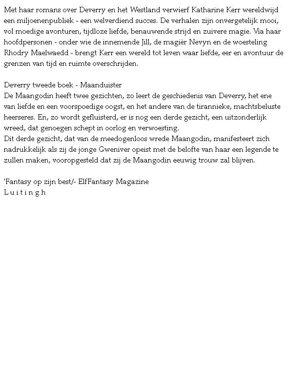 Deverry saga 02 - Maanduister