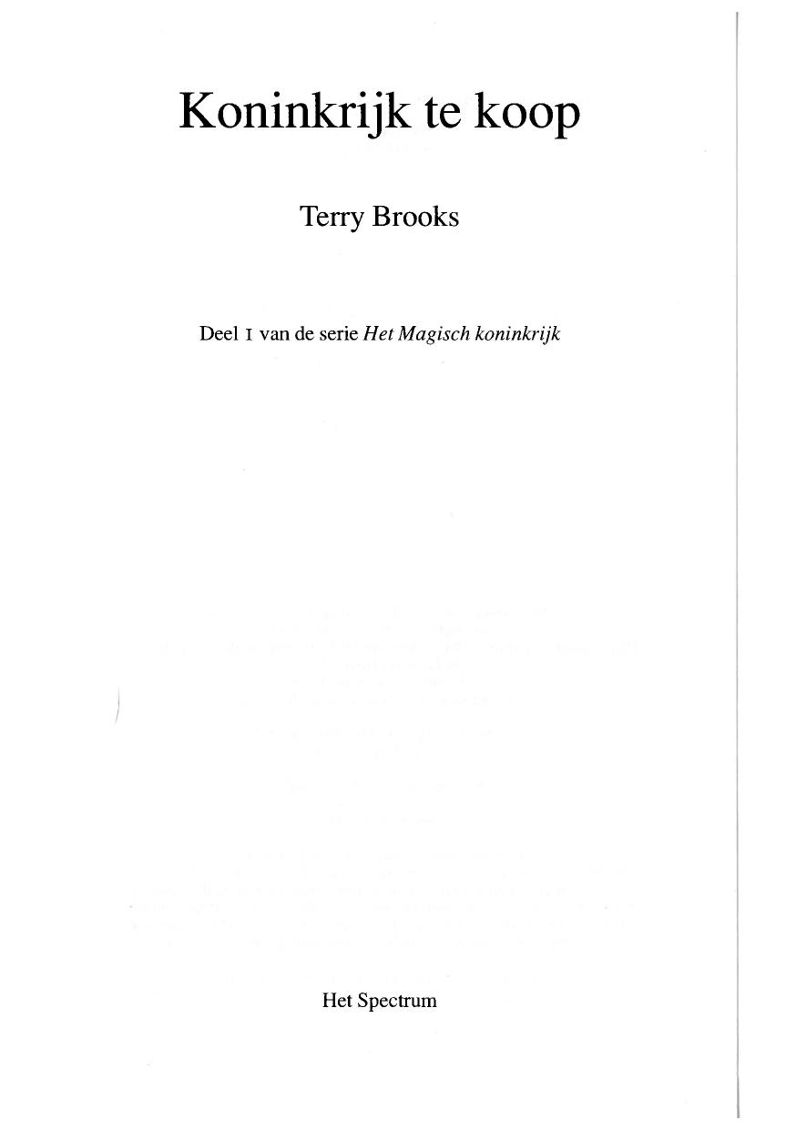 Brooks, Terry - Het Magisch Koninkrijk 1
