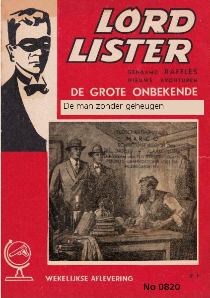 0820 De man zonder geheugen