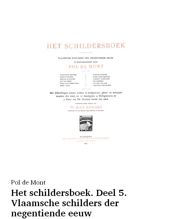 Het schildersboek. Deel 5. Vlaamsche schilders der negentiende eeuw